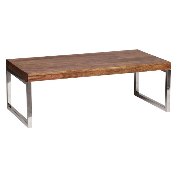 Wohnling salontafel GUNA massief hout sheesham 120 cm breed design donkerbruine landelijke stijl, WL1.307