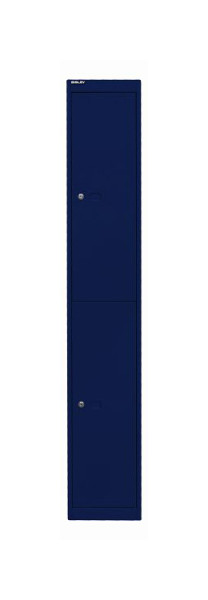 Bisley kledingkast office, 1 vak, 2 vakken, oxford blauw, CLK122639