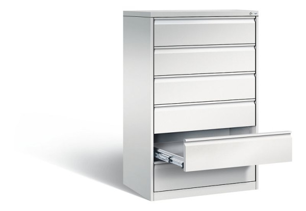 C+P archiefkast Acurado, H1357xB787xD590mm, kleur: lichtgrijs, handgreep, 12936-323 S10001