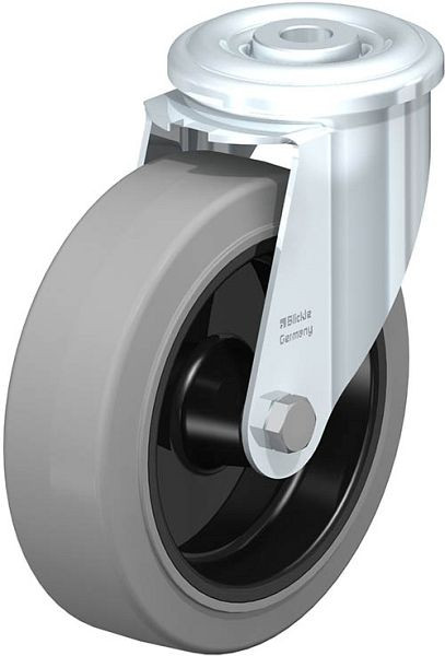 Bedrunka + Hirth zwenkwiel zonder rem Ø 125 mm, verrijdbare ladekasten T500, 04SWEL125