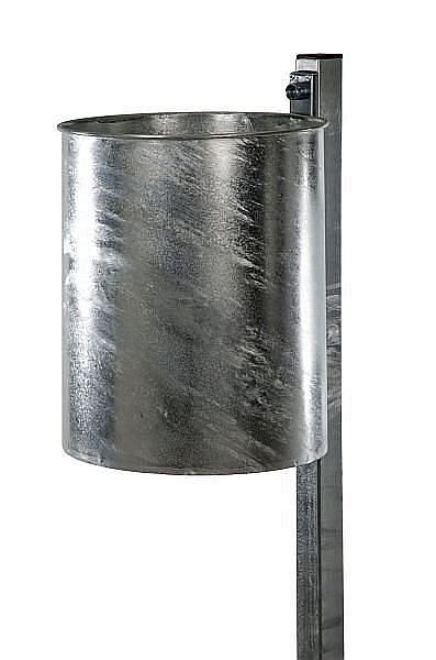 Renner afvalcontainer inclusief palen, ca. 25 L, om in beton te plaatsen, thermisch verzinkt, 7019-00FV