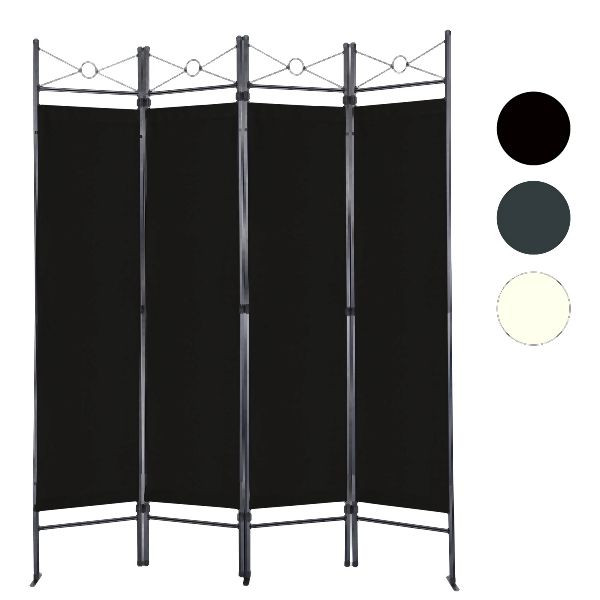 Metra Paravent schwarz, Raumteiler, Trennwand, spanische Wand, 10367