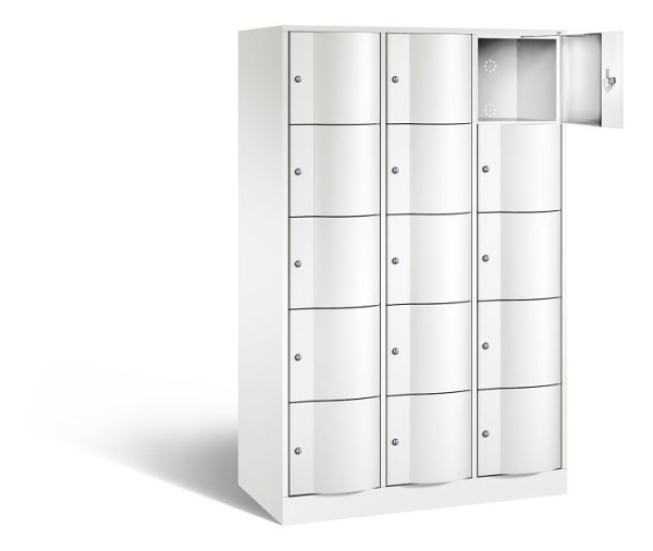 C+P lockerkast Resisto, H1950xB1148xD540mm, kleur: verkeerswit, 8570-372 S11186