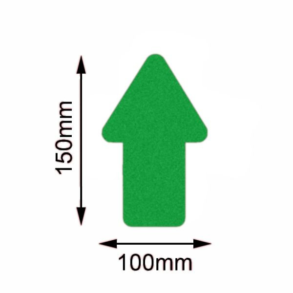 Mehlhose vloermarkering Safety groene pijl 100x150mm, VE: 10 stuks, KSUP1V10