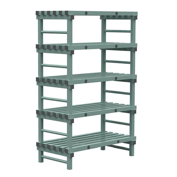 REA Euro plank 1200x600x1850mm, 5 staanders met 350mm afstand, 308.191