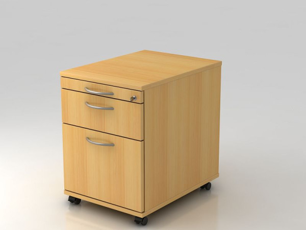 Hammerbacher rolcontainer 58cm, 1 lade, 1HR, slot BM beuken, 42,8x58x59 cm, 1/3/6 HE, VAC20/6/6/BM