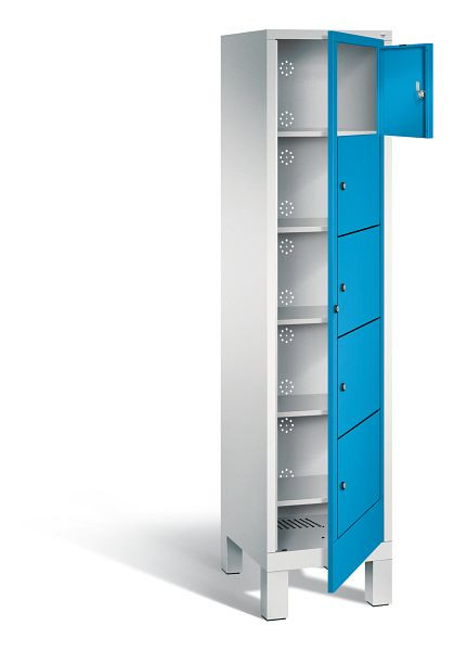 C+P wasverzamelkast Evolo, H1850xB420xD500mm, kleur: lichtgrijs/lichtblauw, 48060-105 S10005
