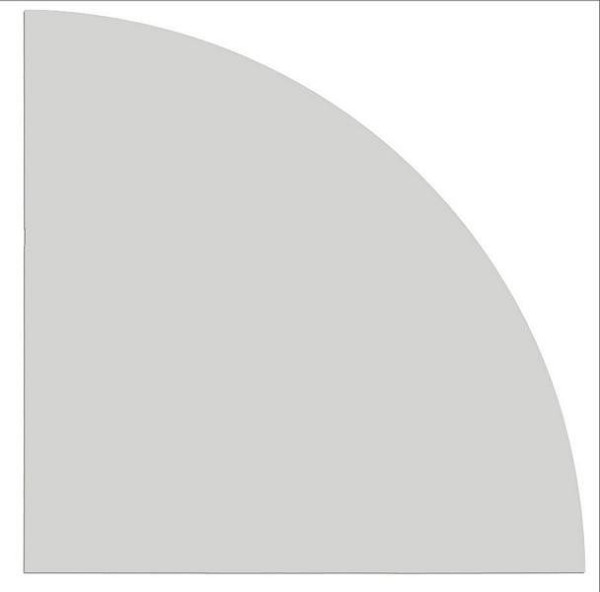 Hammerbacher kwartcirkel 80cm met systeemboring grijs, kwartcirkel, VKP91/5