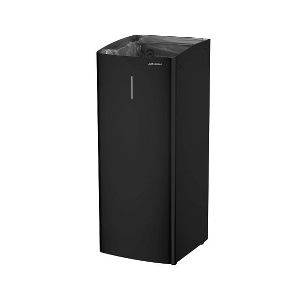 Air Wolf afvalbak, zwart, 50 liter, RVS, Alpha serie, 60-175