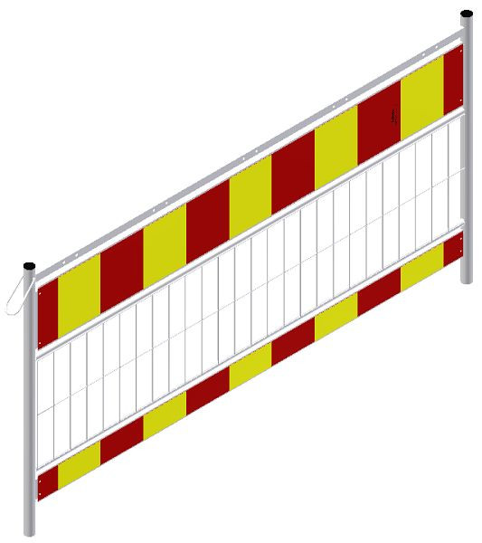 Schakebarrière hekwerk volgens TL, lengte: 2,00 m, folietype 2, rood/geel, 333202SK