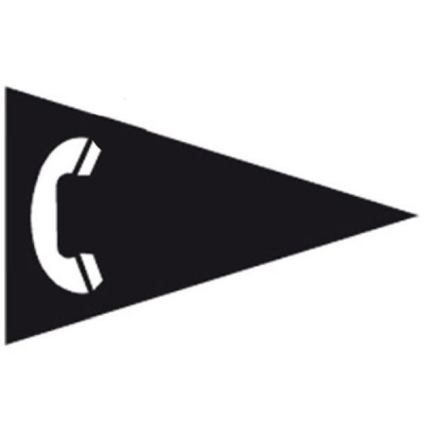 Steen HGS pijlbord met telefoonsymbool voor geleidingspalen, om te lijmen (Scotchcal film), 10 stuks, 31229