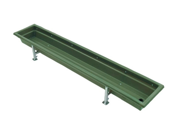 Growi voerbak voor kalveren van PE, groen, ca. 45 cm breed x 250 cm lang, 10053750