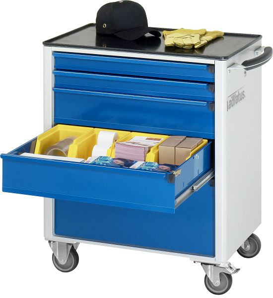 RAU gereedschapswagen serie adlatus, metalen onderstel, 5 x laden, 700x860x500 mm, 02-7350.11