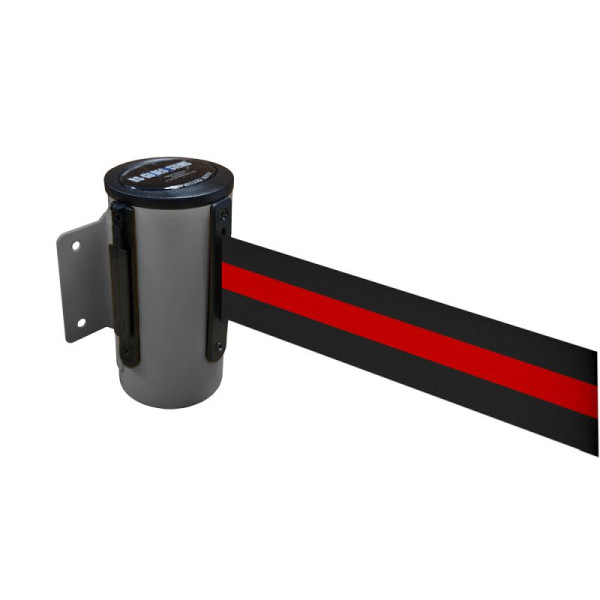 Stein HGS HGS wandriemcassette -P-Line Future-, antraciet, zwart/rood/zwart horizontaal (gestreept), met magnetisch riemeindstuk, 12850a-0604