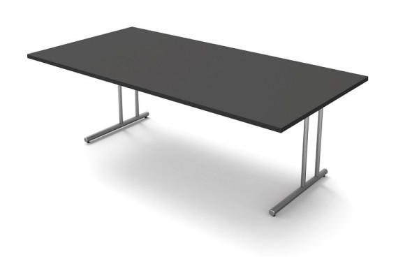 Kerkmann bureau extra groot, met C-pootframe, Start up, B 2000 mm x D 1000 mm x H 750 mm, kleur: antraciet, 11435213