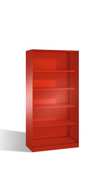 C+P bureauplank Asisto, H1980xB1000xD435mm, kleur: vuurrood, 5 niveaus, 140002-000 S10029