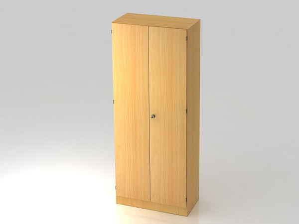 Hammerbacher kledingkast 5OH, onderpaneel, beuken/beuken gestreept handvat, 80x42x200,4 cm (BxDxH), V6200/6/6/SG