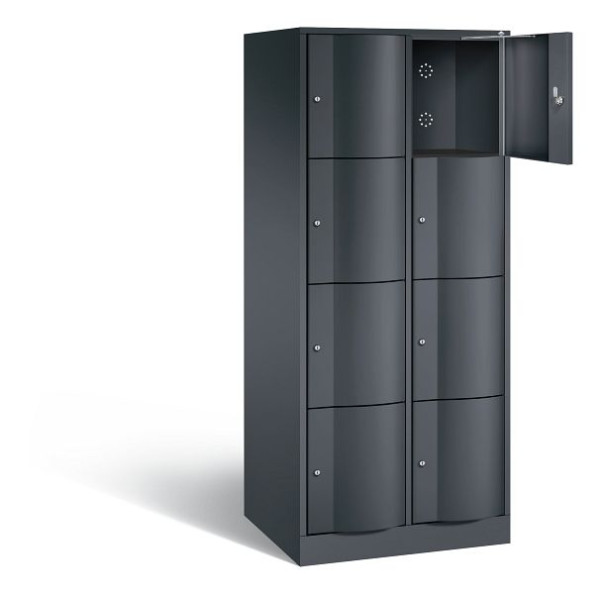 C+P XL lockerkast Resisto, H1950xB772xD640mm, kleur: zwartgrijs, 8470-273 S10008