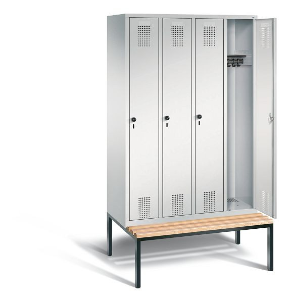 C+P kleerkast Evolo, H2090xB1190xD815mm, kleur: lichtgrijs, 48050-40 S10002