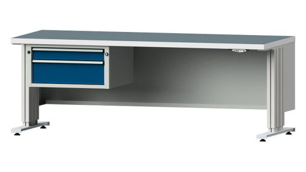 ANKE werkbanken werktafel LIFT met onderstel, model 521 VL, 2000 x 800 x 740-1140 mm, RAL 7035/5010, UBP 40 mm, 405.312
