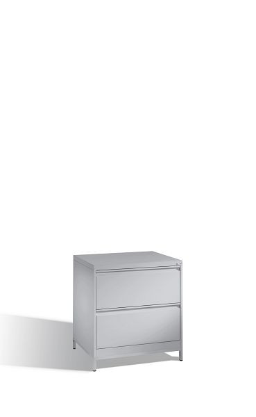 C+P hangmappenkast Acurado, H733xB787xD590mm, kleur: wit aluminium, handgreep, 12912-312 S10077