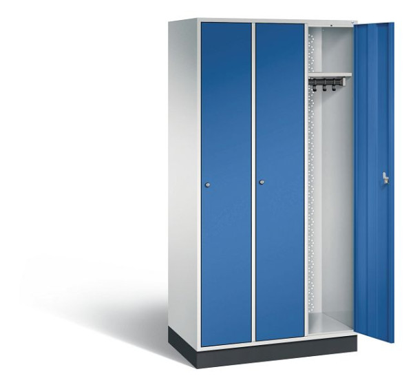 C+P locker Intro, H1950xW920xD490mm, kleur: lichtgrijs / gentiaanblauw, 8170-301 S10007