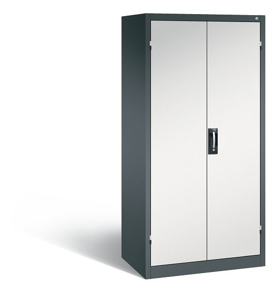 C+P Büro-Drehtürenschrank Acurado, H1950xB930xT600 mm, Anthrazit/Lichtgrau, 9290-05 S10047