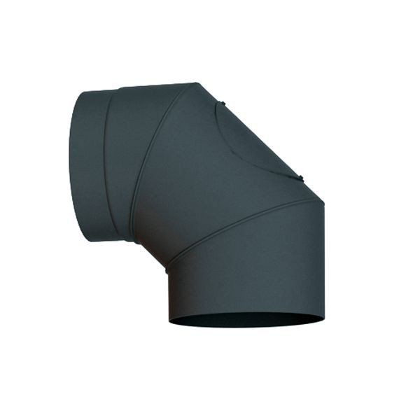 Solarbayer rookpijpbocht 200 mm, draaibaar, 90 graden met deur, 530020400