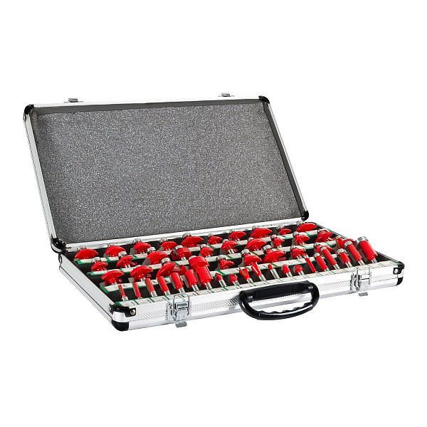 Holzmann 50-delige bovenfreesset in aluminium koffer, OFS50