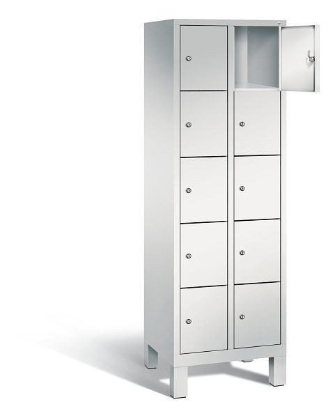 C+P lockerkast Evolo, H1850xB610xD500mm, kleur: lichtgrijs, 48010-205 S10007