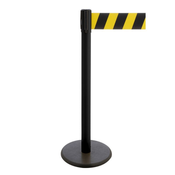 Stein HGS HGS personengeleidingssysteem -P-Line Premium-, zwart, zwart/geel diagonaal (gearceerd), met magnetisch banduiteinde, bandlengte: 3,8 m, 34241j-1704