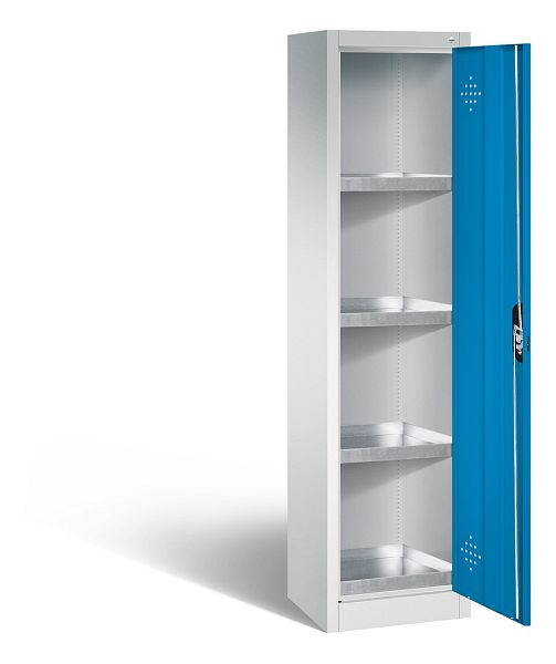 C+P klimaatkast Acurado, H1950xB502xD500mm, kleur: lichtgrijs/lichtblauw, verzonken handgreep, 8901-315 S10149