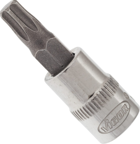 VIGOR TORX® schroevendraaierbit, hol vierkant 6,3 mm (1/4 inch), binnen TORX® profiel, T30, V2446N