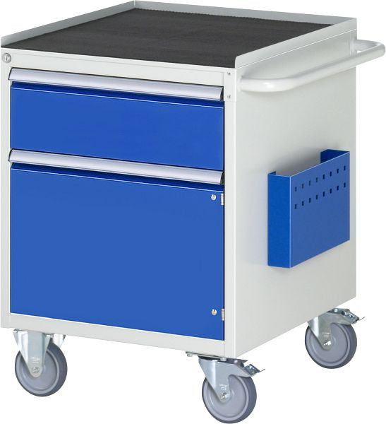 RAU montagewagen serie 7000, B580 x D650 x H795 mm, metalen steun, hoogte 25 mm, lade: 1xH180 mm, draaideur H360 mm, 15-L3.4AR-MT.11