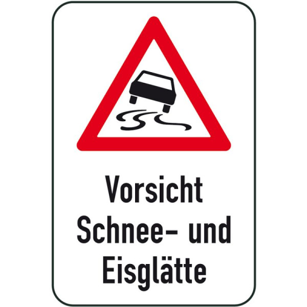 Stein HGS HGS winterbord/verkeersbord pas op voor gladde sneeuw en ijs, 400x600mm, 14741