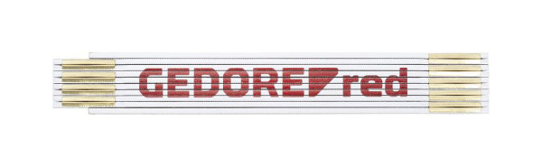 GEDORE rode houten duimstok, lengte 2m, klasse III beuken, 3301426