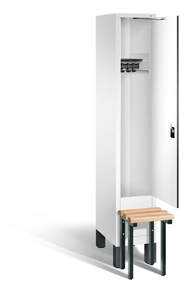 C+P garderobe Evolo, H1850xB320xD815mm, kleur: verkeerswit / decor wit, 48030-10 S10090