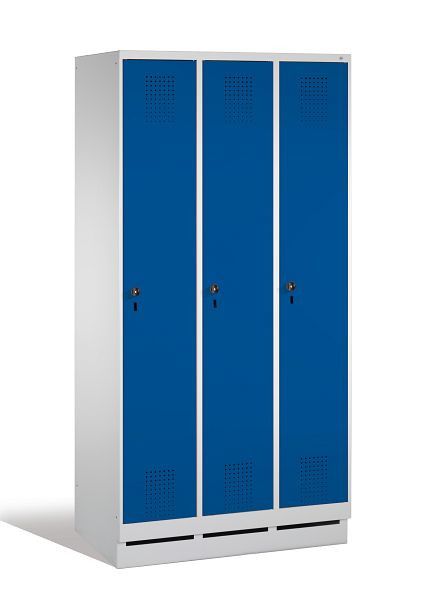 C+P Evolo kleerkast, H1800xB900xD500mm, kleur: lichtgrijs / gentiaanblauw, 48020-30 S10192
