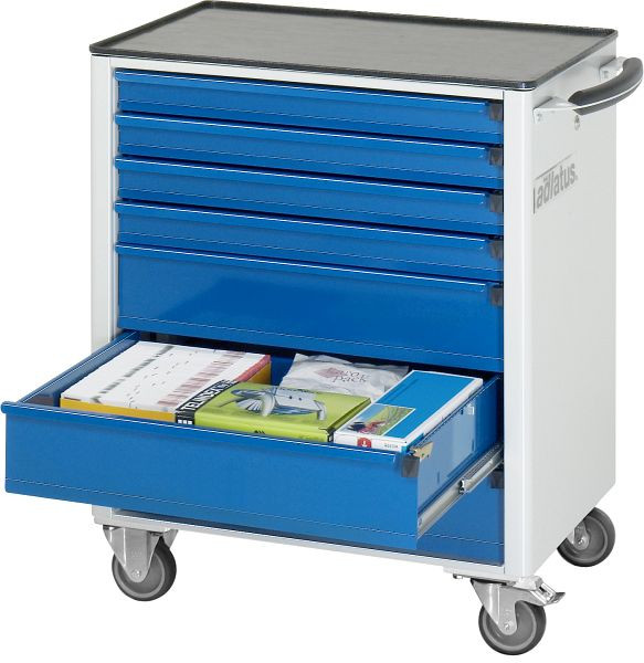 RAU gereedschapswagen serie adlatus, metalen onderstel, 7 x laden, 700x860x500 mm, 02-7365.11