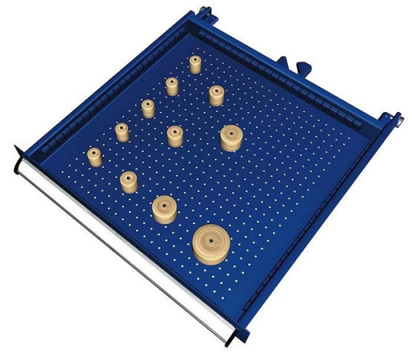 KLW scheidingsmateriaalset voor lades vakhoogte 50 tot 400 mm in SEA kast, kastmaat 572 x 605 mm B x D, SEA-B09-030