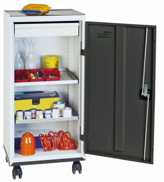stumpff gereedschaps- en materiaalkast serie 2000, 7035/7016, 1 lade, 2 legborden, rolonderstel, 2093171