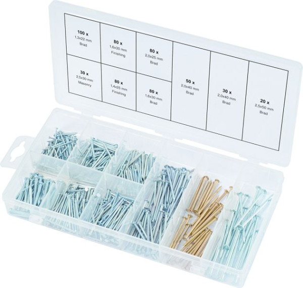 KS Tools assortiment spijkers, 550 stuks, 970.0370