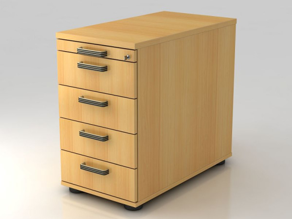 Hammerbacher stabak 80cm, 4 laden, slotlijstgreep beuken, 42,8x72-76x80 cm, 1/3/3/3/3 HE, VSC50/6/6/SG