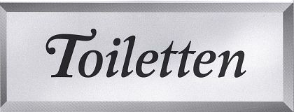 Contactbord TOILET met pijl, 7670/010