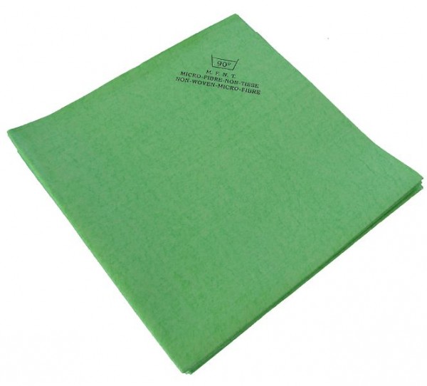 De Witte Non Woven microvezeldoek 40 x 38 cm groen - 140 g ECO, PU: zak van 5 stuks, 370.000.002
