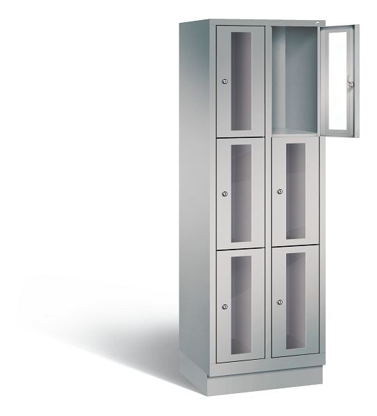 C+P lockerkast Classic, H1800xB610xD500mm, kleur: wit aluminium, 8020A203 S10010