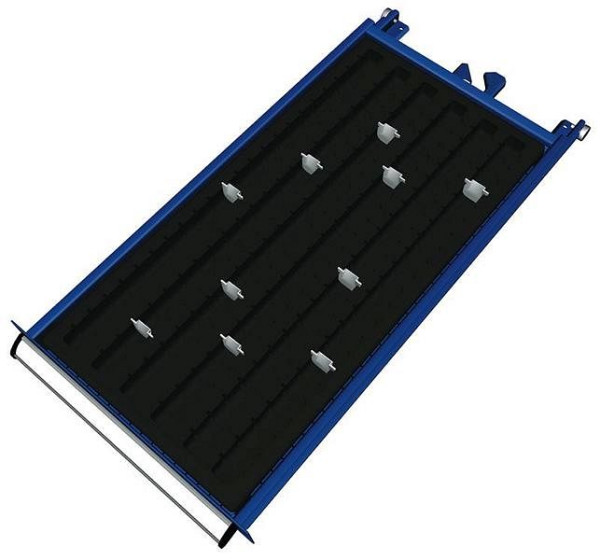 KLW scheidingsmateriaalset voor lades vakhoogte 50 tot 400 mm in SDB kast, kastmaat 419 x 750 mm B x D, SDB-B03-030