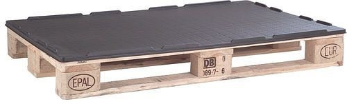 DENIOS pallethoes, gemaakt van ABS-RE, 805 x 1205 x 30 mm, met rand, VE 5, 312672