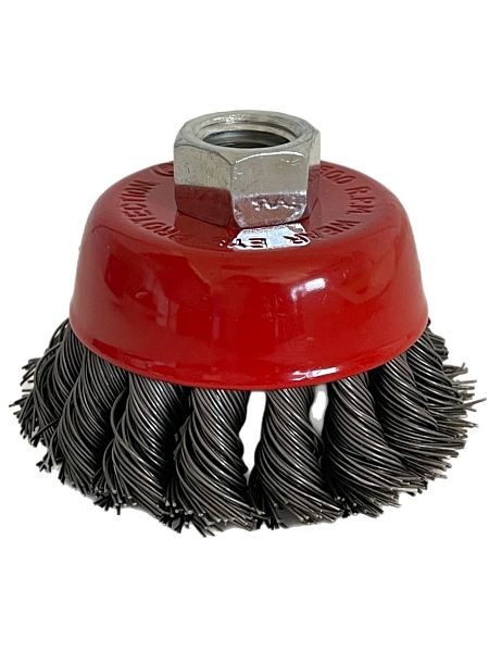 VaGo-Tools komborstels staalborstel 65mm borstel geknoopt haakse slijper & flex, VE: 24 stuks, 09-003x24_xv