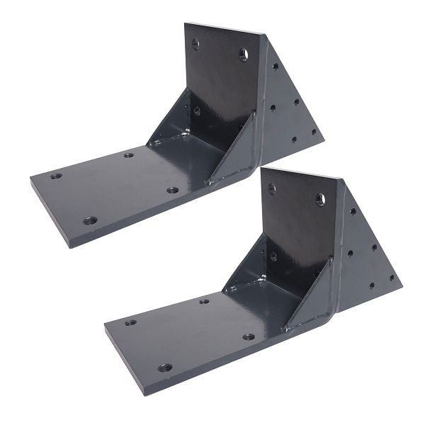 Mendler set van 2 spantadapters voor cassetteluifel T122 T123, spantbeugeladapter, antraciet, 2x76442